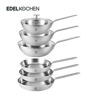 Edelkochen Vola  5PLY 316 Stainless Steel Fry Pan / Wok Pan + Lid 24cm / 26cm / 28cm | Premium 316 S