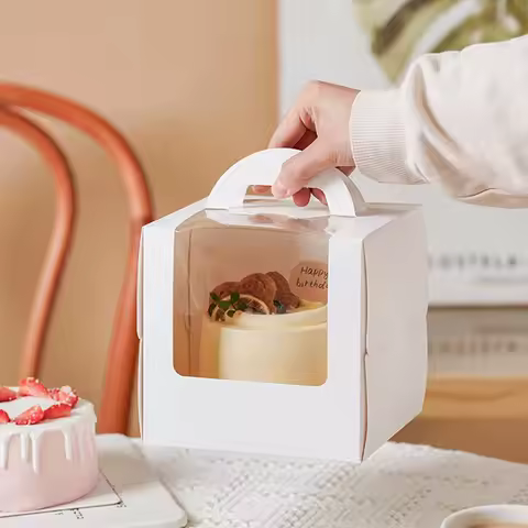 4-inch cake packaging box, candy biscuit box, birthday party, wedding Valentine's Day cake gift pack