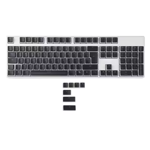YMDK Pudding German ISO QWERTZ Double Shot PBT Shine Through OEM Profile Keycap set Suitable For MX 