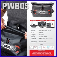 GIVI ORIGINAL PWB05 PREMIUM WAIST BAG 4 LITRE 4LTR BEG MAN AND WOMAN MOTORCYCLE 100% WATERPROOF BELT
