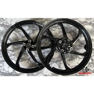 Enkei Sport Rim 6 Batang Yamaha Y125 Hitam, Cutting Y125Z Sport Rim Y125Z Black Free Tubeless Kepala