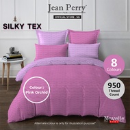 Novelle 950 TC Silky Tex Embossed Satin Bedsheet Set I Fitted Sheet