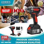 IMPACT WRENCH 98V Bor Cas 2 Baterai Promo Pembuka Baut Truck Mobil Cordless Impact 98vf Cordless Impact Wrench 15000mah 98vf Brushless Wrench Wood Concrete Wall Impact Wrench