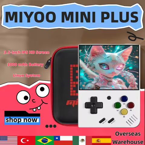 Miyoo Mini Plus Portable Retro Video Handheld Game Consoles V2 Mini+ Linux System IPS Screen Classic