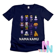 Children's t-shirt with aooni emoji character motif, 30s cotton material, free name