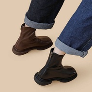 British Retro Square Toe Martin Boots Women 'S Short Boots Autumn Elastic Soft Bottom Socks Boots