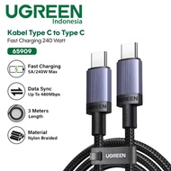 UGREEN 65909 TYPE C TO C DATA CABLE 240W 3m