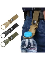 1 Pieza De Mosquetón Portátil Para Botella, Hebilla Para Colgar Botella Para Acampar, Escalar Montañas Y Excursiones Al Aire Libre Sujetadores De Botella De Agua De Cinta De Nailon, Sujetadores Multifuncionales Para Botellas De Agua Mineral De Plástico De Montañismo