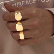Fashionable and Popular 3pcs Men Geo Design Ring Alloy for Jewelry Gift and for a Stylish Look