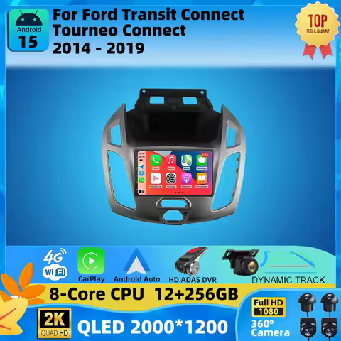 Android 15 Car Radio For FORD Transit Connect Tourneo Connect 2014-2019 GPS Navigation Auto Carplay 