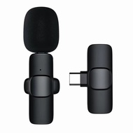 Mikrofon Lavalier Wireless 2 Microphone Dengan Digital Display Plug & Play 2.4GHz Lapel Mini Mic unt