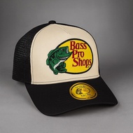 Bass Pro Shops Trucker Cap Net Cap A Frame Hat in Wine Cream Polycotton Adjustable Size 54cm to 62cm