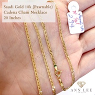 ✓PAWNABLE✓FREE SHIPPING✓COD Legit Real Saudi Gold 18k 20 Inches Necklace Chain