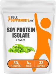 BulkSupplements.com Soy Protein Isolate Powder - Vegan Protein Powder, Soy Protein Powder - Unflavor
