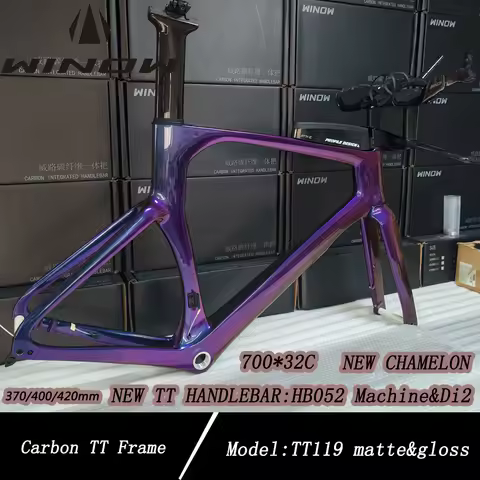 Winow Carbon TT Frame Chinese Triathlon Bike Frameset Disc Time Trial Bike Frames With New TT Handle