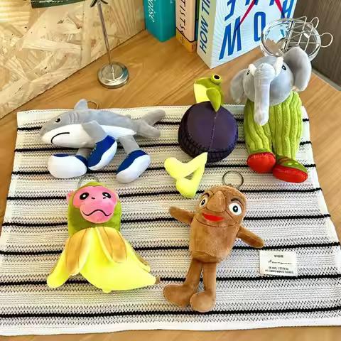 Italian Brainrot Al Tungtungtungsahur Keychain Animal Cartoon Soft Tralalelotralala Plush Keychain S
