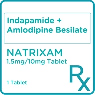 NATRIXAM Indapamide + Amlodipine Besilate 1.5mg/10mg 1 Tablet [Prescription Required]