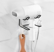 不銹鋼風筒架 廁所房間風筒梳掛架承重置物架無痕貼式方便易用化妝枱Dyson化妝間必備 洗手間#G889003236