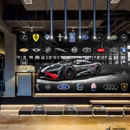 Three-Dimensional Background Decoration Leasing Shop Car Wallpaper Repair Shop Auto Repair Car Shop 