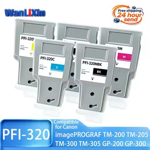 1 PCS PFI320 PFI 320 PFI-320 Ink Cartridge with Chip Compatible for Canon TM200 TM205 TM300 TM305 20