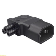 Doublebuy C14 to C5 Adapter IEC320 Male C14 to Female C5 Left Angled 90 Degree Adapter