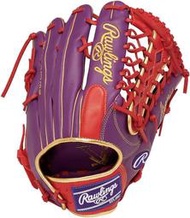日本進口 Rawlings HYPER TECH COLOR 即戰力 棒壘球野手手套 T網檔(GR3HTCY719)紫色