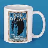 Bob Dylan 1966 Tour Poster in Ceramic Mug Glass