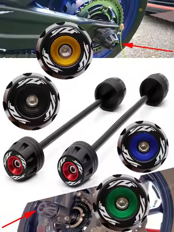For YAMAHA YZFR1 M 2015-2023 Rear Front Axle Fork Crash Slider Motorbike Wheel Protector YZF R1 R1M