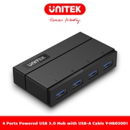 UNITEK Y-HB03001 USB 3.0 to 4 Port USB 3.0 Hub with Power Supply
