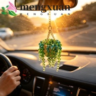 MENGXUAN Succulent Car Charm, Multi-Beaded Warm Beaded Car Charm, Charm Sun-Kissed Sunny Car Pendant