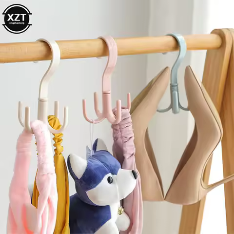 360 Rotate Rotated Hanger Hooks Wardrobe Clothes Rack Hanger Organizer Bag Hanger Shoes Belt Scarf H