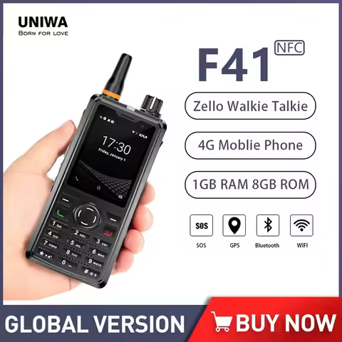 UNIWA F41 2.4" Zello Walkie Talkie 4G Smartphone Android 8.1 phone-y-communication Waterproof PTT 46