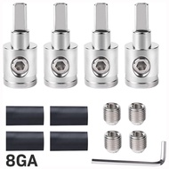 DIVATEN Brass Car Speaker Wire Adapter 0GA 4GA 8GA Heavy-Duty Gauge Reducer Adapter Convenient Car A