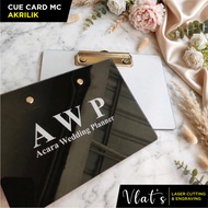 Cue Card MC Acrylic Qcard Wedding Organizer Free Design