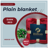 ็Hilton Plain blanket ผ้าห่มนาโนสีพื้น 6 ฟุต ขนาด 180x200 ซม. เกรดพรีเมี่ยม งานป้าย Hilton เนื้อผ้าน