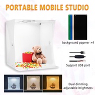 Zkeezm 80/60/50cm Photography Studio Box Mini Portable Studio Photo Box Led Soft Box Picture Studio