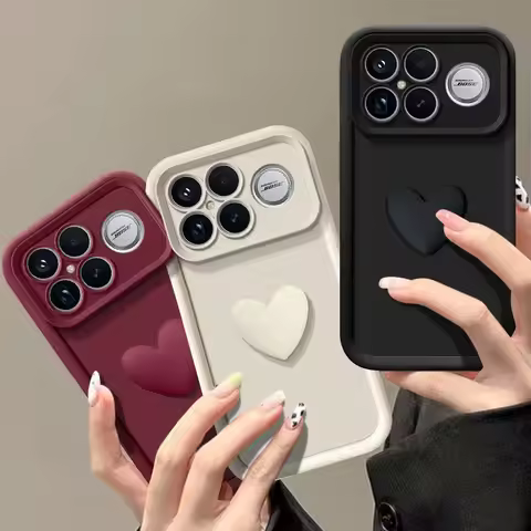 3D Love Heart Candy Color Camera Lens Silicone Case for Xiaomi Poco F8 F7 Ultra Pro Funda Soft Back 