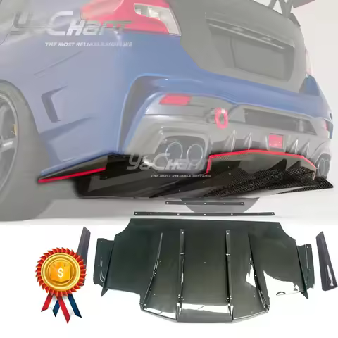 CF Carbon Fiber Rear Diffuser Fit For 2015-2019 Subaru Impreza VA WRX S4 & WRX STI Sedan VARIS ARISI