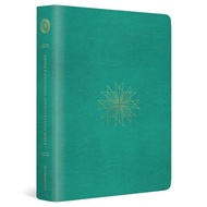 2025 ESV Single Column Journaling Bible, Trutone, Teal, Resplendent Cross Design