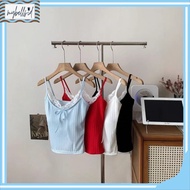 MB BR771 Korean Trendy Lace Ribbon Tank Top Bra Camisole Ribbed Inner POLOS