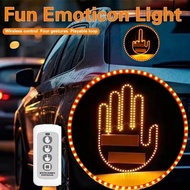 New LED Illuminated Gesture Light Car Light With Remote Road Rage Signs Middle Finger Gesture Light 