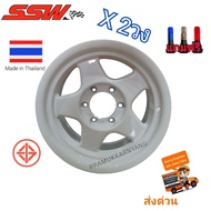 ล้อแม็กขอบ16 ฺBradley 16x8 6h139.7 CB106.1 ET0 Color WH ล้อสีขาว งานไทย SSW แข็งทนทาน สีสวยทนนาน (รา