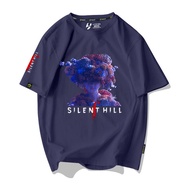 เสื้อยืดแขนสั้นผ้าฝ้าย Silent Hill F Game สำหรับผู้ชาย ทรงหลวม ปกติ ระบายอากาศได้ดี ฤดูร้อน 2025 แบร