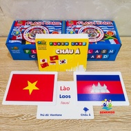 National 175-Bilingual Learning card Set In The World Flash card Flag Countries