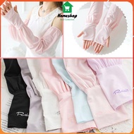 Large protective cold silk sun/uv long gloves for women _GD888