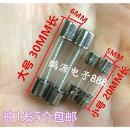5pcs Slow-Melting T8AL 250V Suitable for Hill Microwave Pioneer Power Amplifier 5 * 20 6X30 Fuse Tub