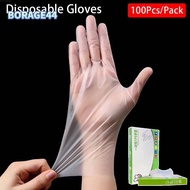BORAGE44 100Pcs Cleaning Gloves, Food Grade Acid Work Safety Disposable Gloves, Household Transparen