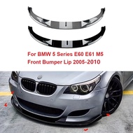 3Pcs/Set Front Bumper Lip Splitter Spoiler Diffuser Real M5 Front Body Kit Car Accessories For BMW 5