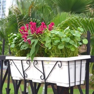 Rectangular Flower Pot Rack Balcony Iron Hanging Rack Pasu Bunga Segi Empat Panjang Rak Besi Gantung