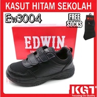 EDWIN BLACK SHOE 3004 SCHOOL SHOE DOUBLE STRAP / Kasut Sekolah Kasut Hitam EW3004